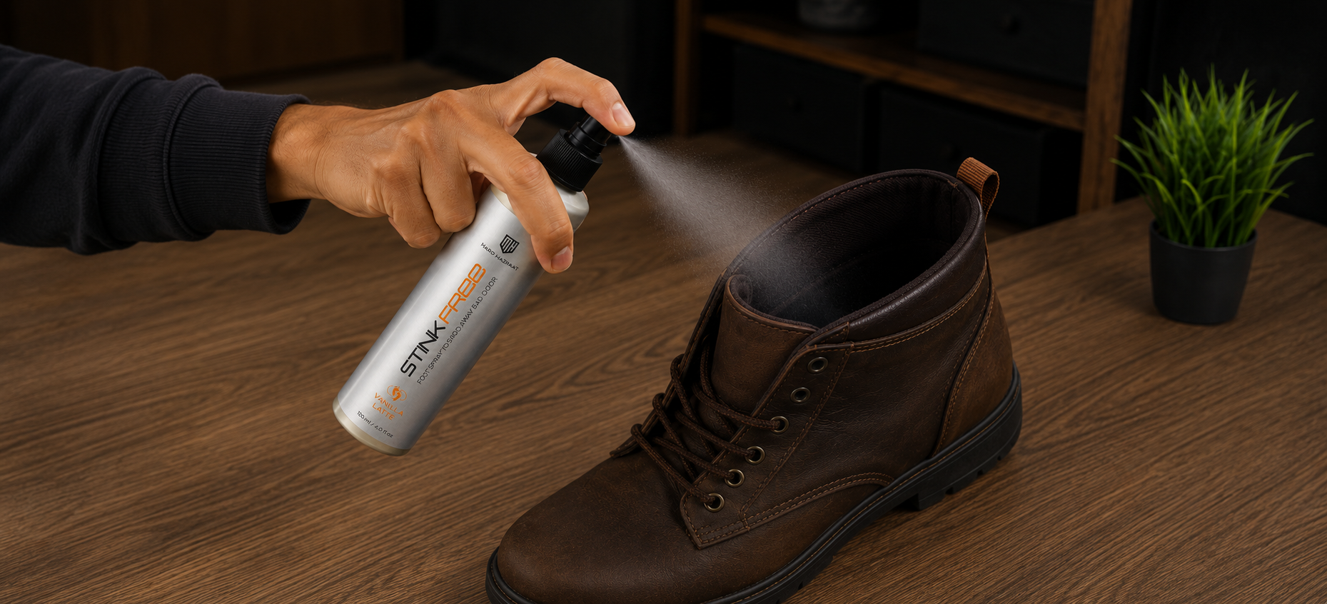 Stink Free Foot & Shoe Spray — before